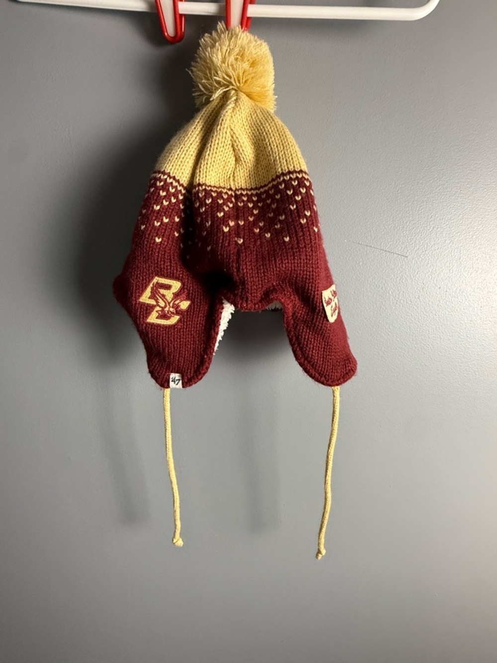 Forty Seven Brand Boston College Eagles Sherpa Fleece Pom Pom Winter Beanie